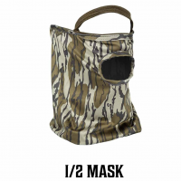 Primos Stretch Fit Mask - Mossy Oak Bottomland 1/2 Face