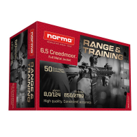 Norma Range & Training Rifle Ammunition 6.5 Creedmoor 124gr FMJ 2789 fps 50/ct