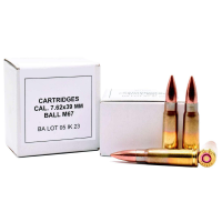 Ammo Inc Igman M67 Ball Ammo Rifle Ammunition 7.62x39mm 123gr FMJ 2460 fps 840/ct Case (56-15rd Boxes)