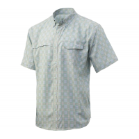 Huk Tide Point Fish Plaid SS Plein Air Mens M