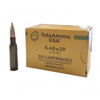 Wolf TelaAmmo Rifle Ammunition 5.45x39 65gr FMJ 2959 fps 30/ct