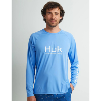 Huk Vented Pursuit Long Sleeve Shirt Marolina Blue S