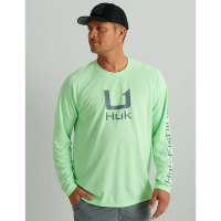 Huk Icon Crew Long Sleeve Shirt Patina 2XL