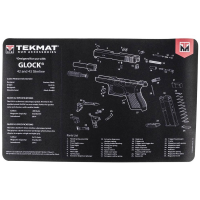 Tekmat Handgun Cleaning Mat for Glock 42/43 11"x17" Black