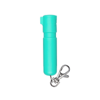 Sabre Mighty Discreet Pepper Spray with Snap Clip Keychain Mint Green Clamshell