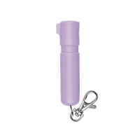 Sabre Mighty Discreet Pepper Spray with Snap Clip Keychain Lavender Clamshell