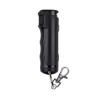 Sabre Pepper Gel with Fast Flip Top Safety and Snap-Clip Keychain Black