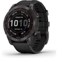 Garmin Fenix 7 ? Sapphire Solar Edition SmartWatch Black DLC Titanium with Black Band 47mm Multisport GPS Features