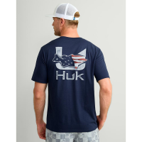 Huk Fish Flag Short Sleeve Shirt Naval Academy 3XL