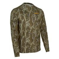 Muddy Base Layer Crew Long Sleeve Shirt Mossy Oak Bottomland M