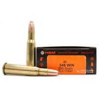 HSM Classic Rifle Ammunition .348 Win 200gr SP 2450 fps 20/ct