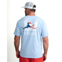 Huk Fish Flag Short Sleeve Shirt Marolina Blue S