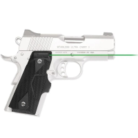 Crimson Trace LG-404G Front Activation Green Handgun Lasergrips for 1911 Compact Black