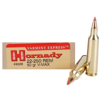 Hornady Varmint Express Rifle  Ammunition .22-250 Rem 50 gr V-MAX 3800 fps - 20/box