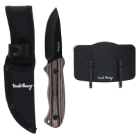 Uncle Henry Fixed Blade Knife 3" Drop Point Blade Pakkawood with Headlamp