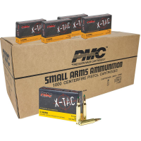 PMC X-Tac Rifle Ammunition 5.56 NATO 62 gr Green Tip 1000/ct Case (50-20/ct Boxes)