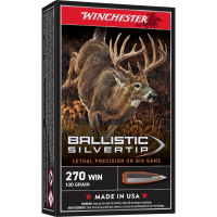 Winchester Ballistic Silvertip Rifle Ammunition .270 Win 130 gr. PT 3050 fps 20/ct