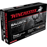Winchester Ballistic Silvertip Rifle Ammunition 7mm Rem Mag 150 gr. PT 3100 fps 20/ct