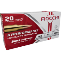 Fiocchi Exacta Match Rifle Ammunition .223 Rem 69 gr HPBT 2735 fps - 20/box