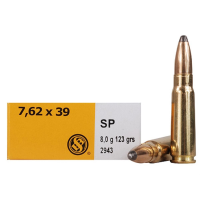 Sellier & Bellot Rifle Ammunition 7.62x39mm 123 gr SP 2435 fps - 20/box
