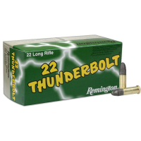 Remington .22 Thunderbolt Rimfire Ammunition .22 LR 40 gr LRN 1255 fps 50/ct