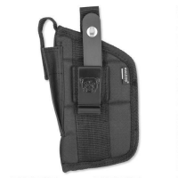 Bulldog Extreme Handgun Holster with Belt Loop and Clip for Compact Autos with 2.5-3.75" Barrels with Laser or Light Black Ambi