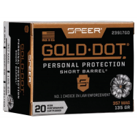 Speer Gold Dot Handgun Ammunition 9mm Luger (+P) 124 gr HP 1220 fps 20/ct