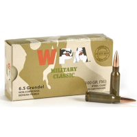 Wolf Military Classic Rifle Ammunition 6.5 Grendel 100gr FMJ 2690 fps 20/ct