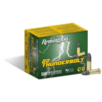 Remington .22 Thunderbolt Rimfire Ammunition .22 LR 40 gr RN 1255 fps (10 500/ct Box) 5000/case