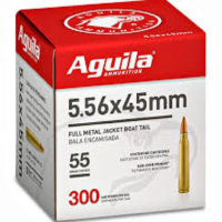 Aguila Rifle Ammunition 5.56mm 55gr FMJBT 3260 fps 300/ct (Bulk)