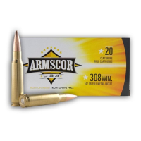 Armscor Rifle Ammunition .308 Win 147gr FMJ 2700 fps 20/ct