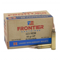 Hornady Frontier Rifle Ammunition .223 Rem 55 gr HP Match 3240 fps  50/ct