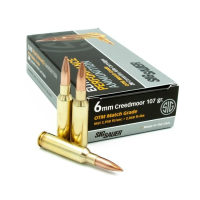 AMMO 6MM CREEDMOOR 107GR ELITE MATCH GRADE OTM BOX/20