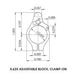 Superlative Arms .625" Adjustable Gas Block, Bleed Off - Clamp On, Melonite Finish