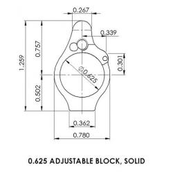 Superlative Arms .625" Adjustable Gas Block, Bleed Off - Solid, Melonite Finish