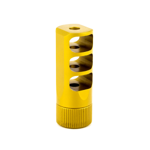 Faxon Firearms *Limited Edition" GUNNER 3 Port Muzzle Brake w/ MuzzLok for .223/5.56 - TiN PVD - $59.99 at Faxon Firearms