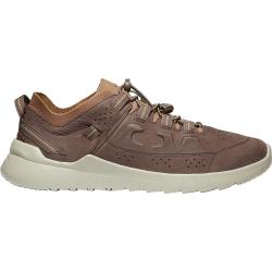 KEEN Men's Highland Suede Low Profile Fashion Sneakers Chestnut / Silver Birch