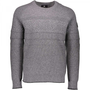 Obermeyer Men's Textured Crewneck Sweater Zinc Grey