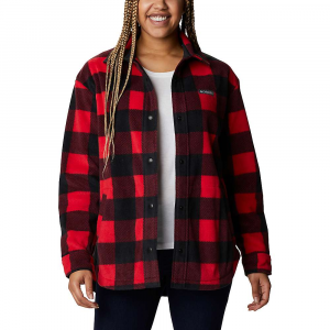 Columbia Women's Benton Springs Shirt Jacket Mountain Red Buffalo Check / Black