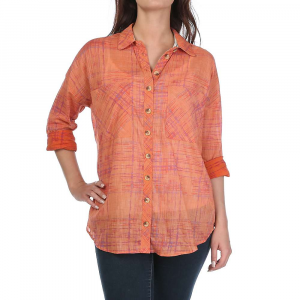 Free People Women's Shore Vibes Buttondown Top Coral