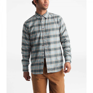The North Face Men's Thermocore LS Shirt Mid Grey Toast Plaid