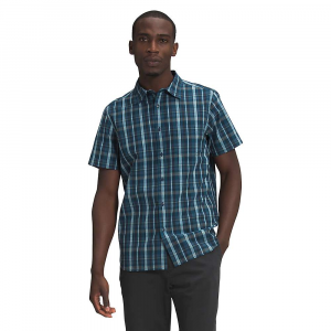 The North Face Men's Hammetts II SS Shirt Monterey Blue Hrtg Extra Small Four Color Plaid
