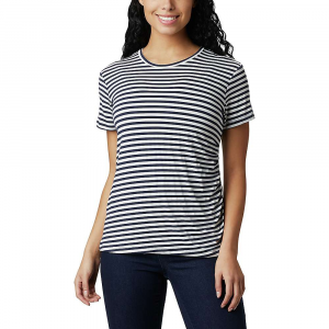 Columbia Women's Essential Elements Striped SS Shirt Dark Nocturnal Stripe