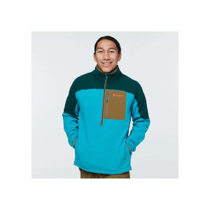 Cotopaxi Men's Abrazo Half-Zip Fleece Jacket Deep Ocean and Mineral Blue