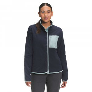 The North Face Women's Snap-Front Mountain Sweatshirt Aviator Navy / Silver Blue