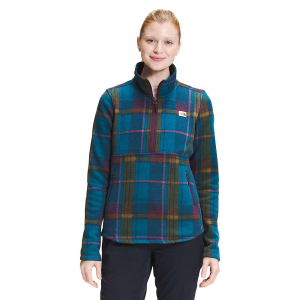 The North Face Women's Printed Crescent 1/4 Zip Pullover Blackberry Wine Exploded Plaid Print