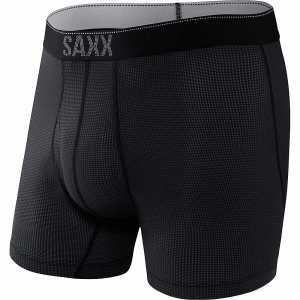 SAXX Men's Quest Quick Dry Mesh Boxer Brief with Fly Black II