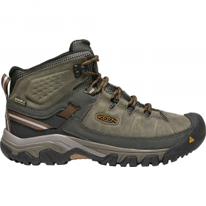 KEEN Men's Targhee III Rugged Mid Height Waterproof Hiking Boots Black Olive / Golden Brown