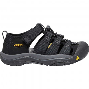 KEEN Kids' Newport H2 Water Sandals with Toe Protection and Quick Dry Black / Keen Yellow