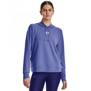 Under Armour Women's Rival Terry Hoodie Baja Blue / White
